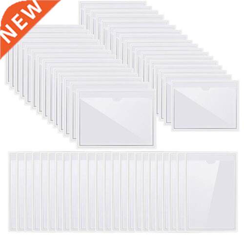 57 Pcs Self-Adhesive Label Card Holder Index Pockets Holder