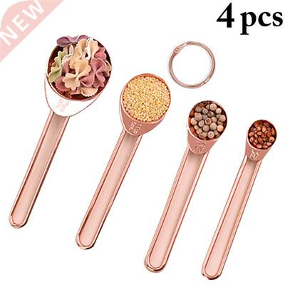 Metal Kitchen Measuring Spoons 4pcs Teaspoon Coffee Scoop Ca
