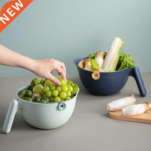 Upgraded bird drain basket double-layer fruit and vegetable