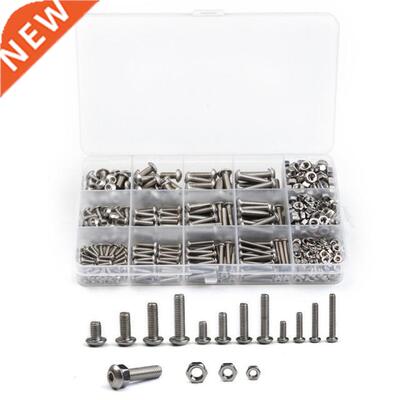 535PCS Head Hex Socket Round Cylinder M3/M4/M5 Screw Bolt Nu
