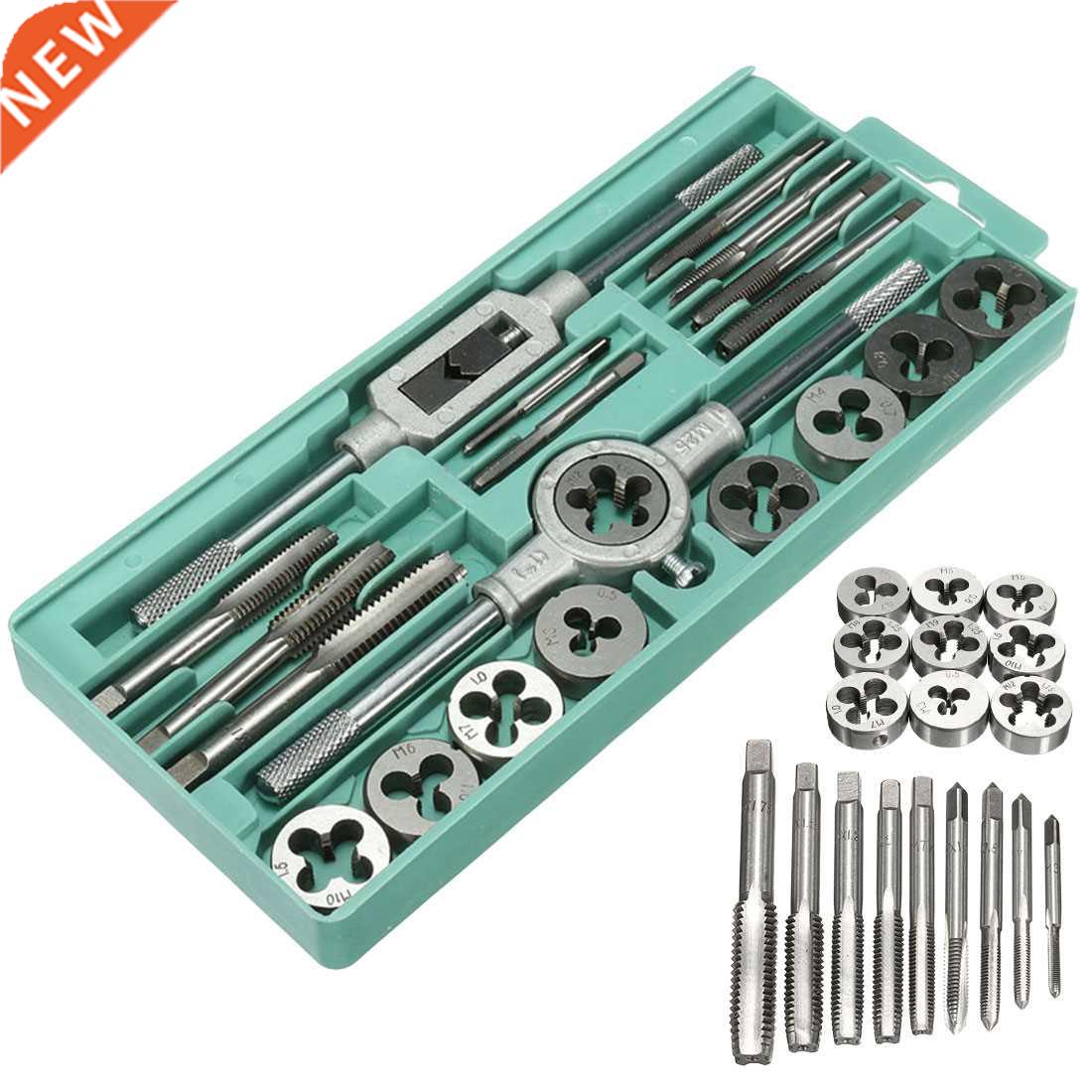 Metric Tap Dies Set 20pcs 1/16''--1/2'' NC Screw Thread Plug