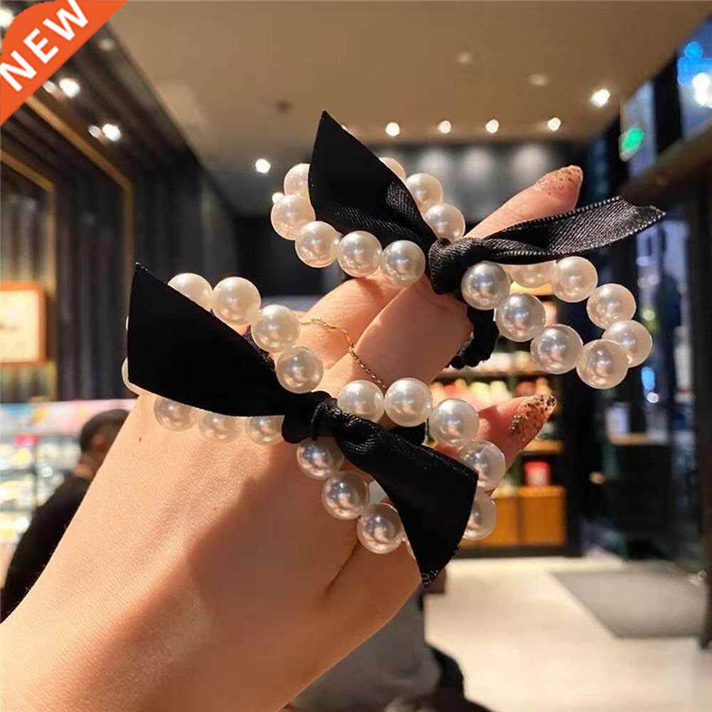 Woman Big Pearl Hair Ties Fashion Korean Style Hairband Scru