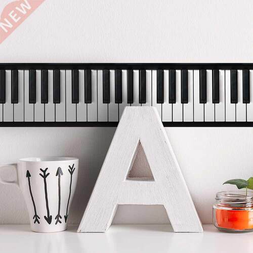 10*200cm/3.94*78.7inch Piano Keyboard Waist Lines Wall Borde