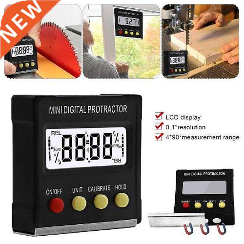 4 x 90° Digital Protractor Lightweight Magnetic