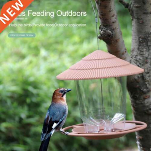 Wild Bird Feeder Transparent Plastic Waterproof Bird Seeds