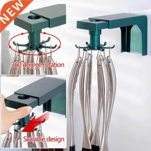 Retractable Rotating Hook Kitchen Organizer Multi-Function