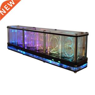 Color Spectrum RGB LED Music Glow Tube Imitate Clock Full