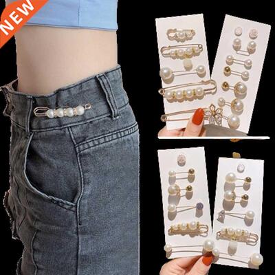 Pearl Alloy Round Temperament Brooch Set Smle Flower Badge