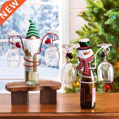 Hiday Wine Bottle Glass Hders Christmas Decoration