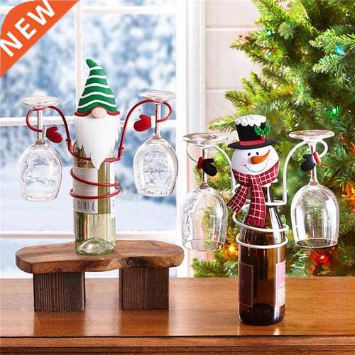 Hiday Wine Bottle Glass Hders Christmas Decoration