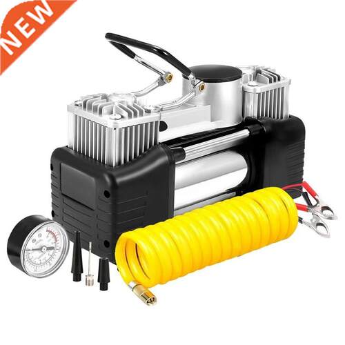 12V 150PSI Portable Heavy Duty Dual Cylinder Air Pump Tire