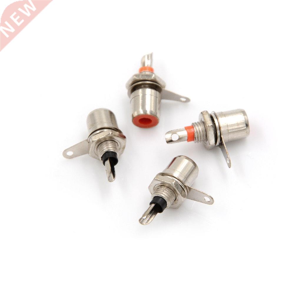 Balck+Red RCA Chassis Panel Mount Jack Plug Socket Connecto - 实物图