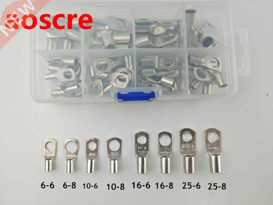 60pcs Bolt Hole Tinned Copper Cable lugs Battery Terminals s