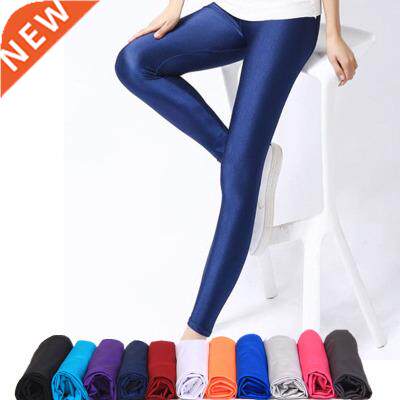 Women Shiny Pant Leggings Hot Selling Leggings Solid Color F