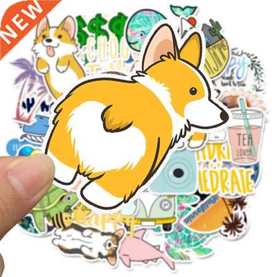 Cute Laptop Stickers 50 PCS Cartoon Simple Tablet Decals For