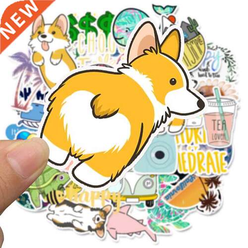 Cute Laptop Stickers 50 PCS Cartoon Simple Tablet Decals For