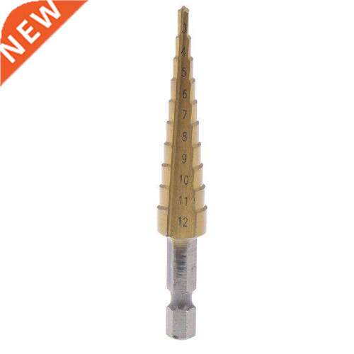 -12mm Coated Stepped Drill Bits Hex Handle Drill Bit Metal
