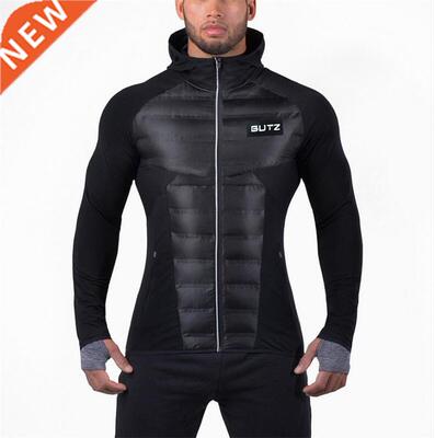 Winter Men Running Jacket Windproof Warm Hoodies Jogging Spo
