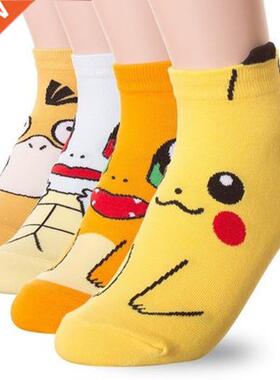 Pokemon Cute Anime Figures Psyduck Pikachu Sock for Children