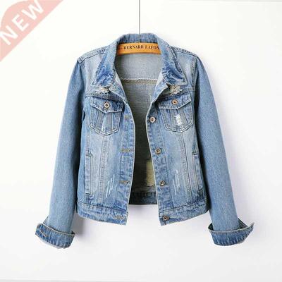 Denim coat female spring autumn short jacket women牛仔外套女