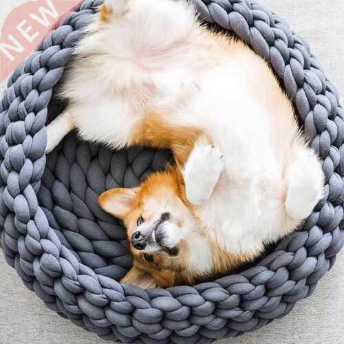 Knitting Cotton Large Pet Dogs Cats Bed Mats Puppy Cushion S