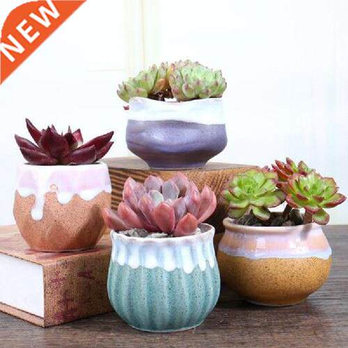Handmade Crafts Bonsai Pot Glazed Ceramic Flowerpot Cute