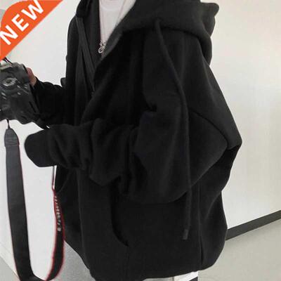 2021 New Solid Color Zipper Hoodie Women's Y2K Oversized Cas