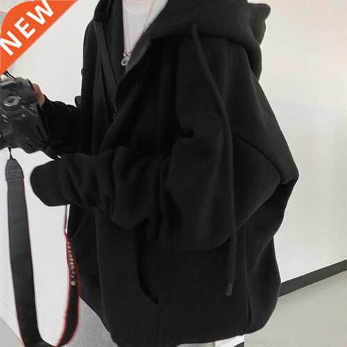 2021 New Solid Color Zipper Hoodie Women's Y2K Oversized Cas