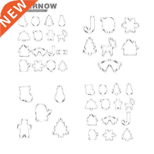 16/7/5/14Pcs Biscuit Cutter Kitchen Cooking Kit Christmas