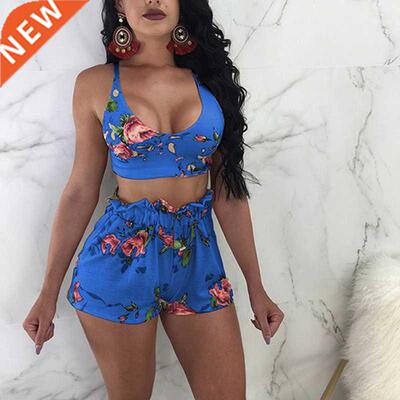 European and American hot print fashion summer two-piece set