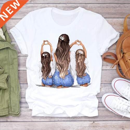 European and American solid color multi-picture top T-shirt