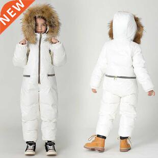 Large size children's jumpsuit down jacket Winter boys ski d