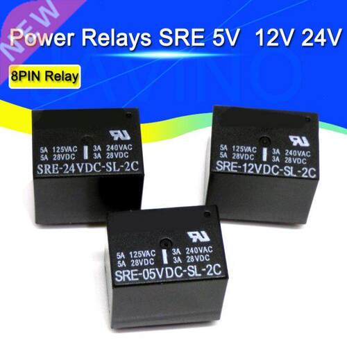 5PCS/Lot Power Relays SRE-05VDC-SL-2C SRE-12VDC-SL-2C SRE-24