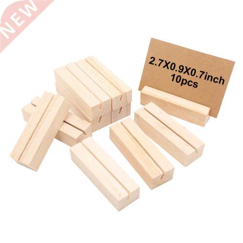 10Pcs Wooden Place Card Holder Base Name Card Table Numbers