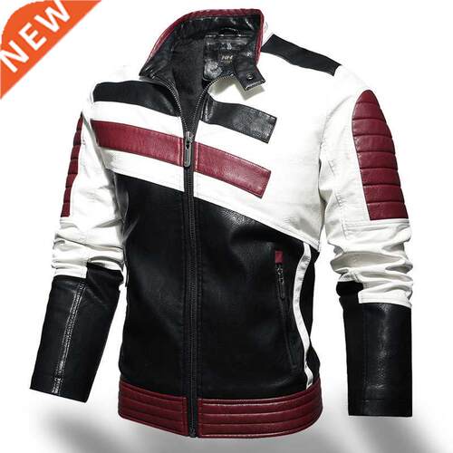 Men Winter Leather Jackets Casual Coat 2022 Mens Fashion Mot