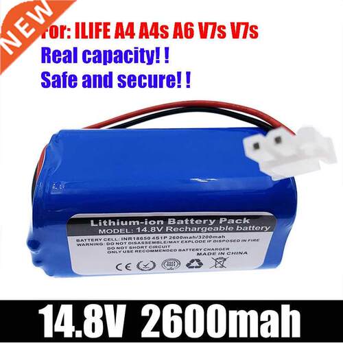 NEW/14.8V 2600mah 200Mah Lithium Battery For ILIFE A4 A4s