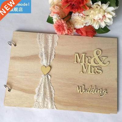 Fenkicyen Wedding Guestbook Wooden Guest Signature Wedding B