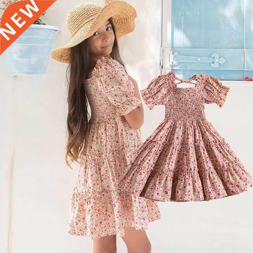 Girls Spring Summer New Dress Lace Tutu Flower Party Dress K