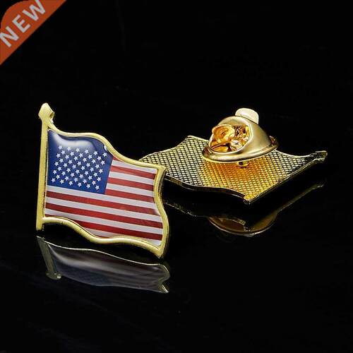 American Flag Hat Tie Tack Bge 3D Waving Lapel Pin nited S