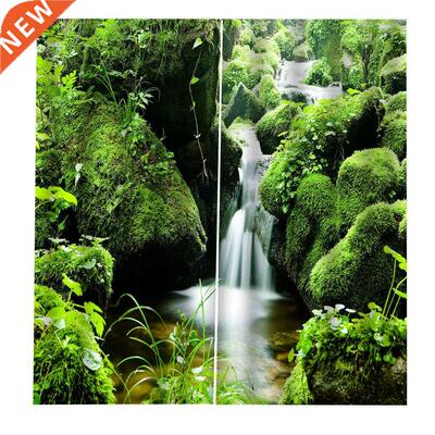 Living Room Bedroom Window Drapes 2 Panel Set, 3D Effect