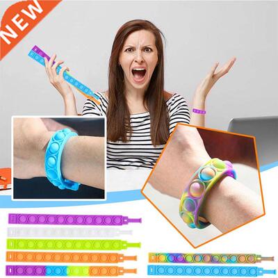 Dimple Brcelet Toy Sss Relief Hnd Fidget It Toy Soft Silic