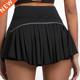 XXL Pleate Safe Running Golf Gym Skirts Tennis Hide Cloud