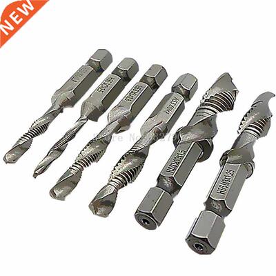 6pcs Hand Tap Hex Shank Hss Screw Spiral Point Thread Metric