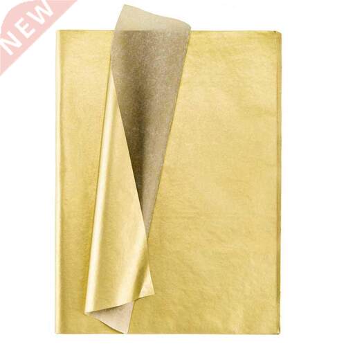 Gold Tissue Paper, 100 Sheets Metallic Gift Wrapping Paper F