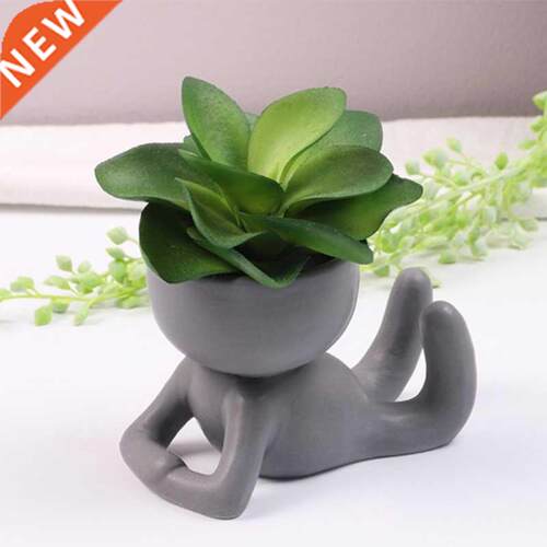 Creatve Humanod Ceramc Flower Pot Plant Pot Ceramc Craft