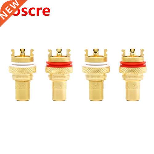 8pcs Gold plated RCA Jack Panel Mount Chassis Socket for aud