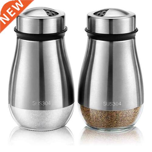 2Pcs Salt and Pepper Shakers Set - Salt Shaker with