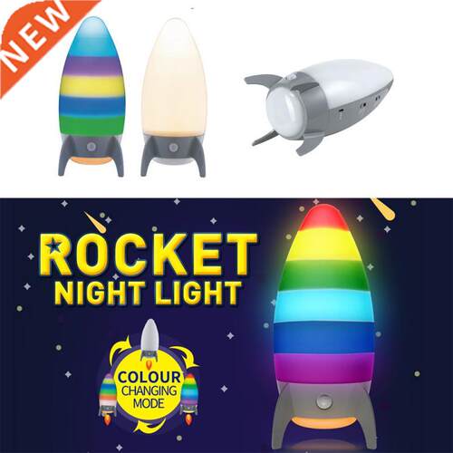 Rocket Shape Color Desk Lamp USB Rechargeable Induction