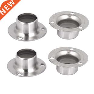 4pcs Wardrobe Hanging Rail Rod Support Socket Holder for 22m