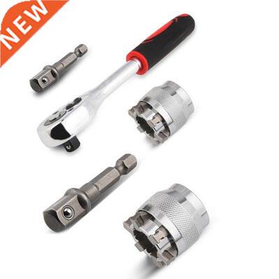 Universal Socket 10mm-19mm Cr-V Steel Ratchet Adapter Extens